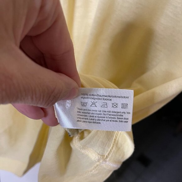 Hugo Boss Mens Polo Shirt Yellow Size Medium Pure Cotton Short Sleeve Button - Picture 10 of 16